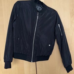 Black bomber jacket